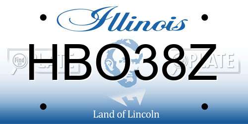 HBO38Z Illinois License Plate