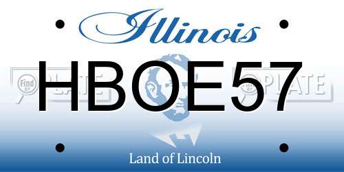 HBOE57 Illinois License Plate
