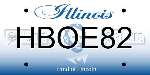 HBOE82 Illinois License Plate