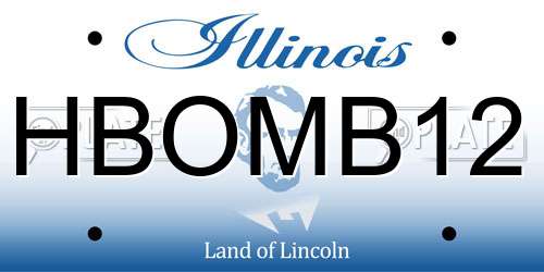 HBOMB12 Illinois License Plate