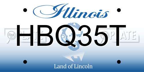 HBQ35T Illinois License Plate