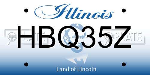 HBQ35Z Illinois License Plate