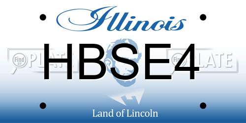 HBSE4 Illinois License Plate