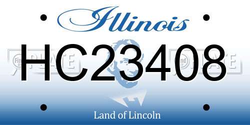 HC23408 Illinois License Plate