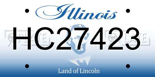 HC27423 Illinois License Plate