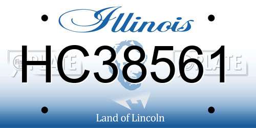 HC38561 Illinois License Plate