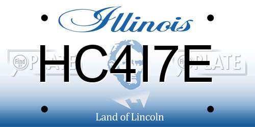 HC4I7E Illinois License Plate