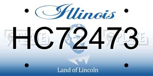 HC72473 Illinois License Plate