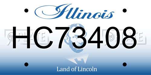HC73408 Illinois License Plate