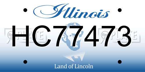 HC77473 Illinois License Plate