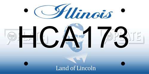 HCA173 Illinois License Plate