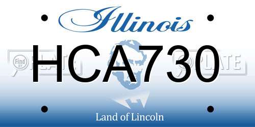 HCA730 Illinois License Plate