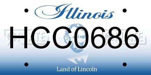 HCC0686 Illinois License Plate