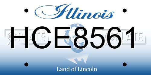HCE8561 Illinois License Plate