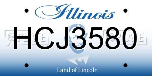 HCJ3580 Illinois License Plate