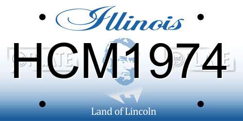 HCM1974 Illinois License Plate