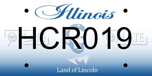 HCR019 Illinois License Plate