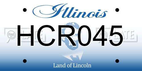 HCR045 Illinois License Plate