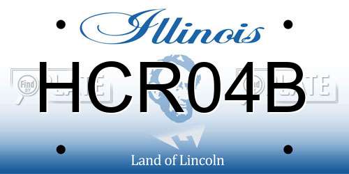 HCR04B Illinois License Plate