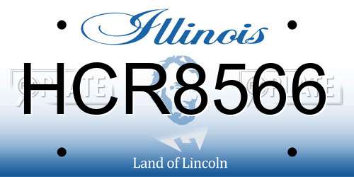 HCR8566 Illinois License Plate