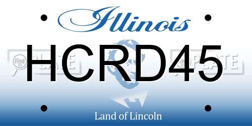 HCRD45 Illinois License Plate