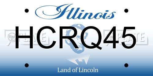 HCRQ45 Illinois License Plate