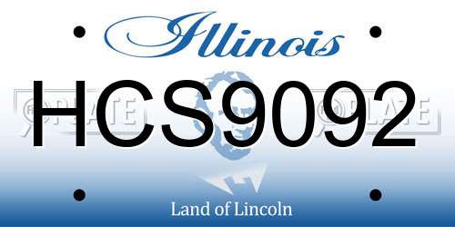 HCS9092 Illinois License Plate