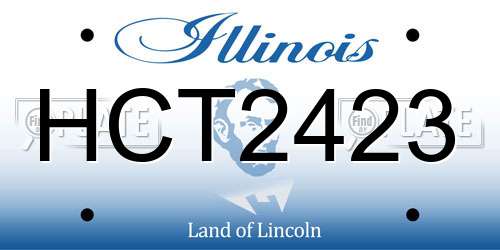 HCT2423 Illinois License Plate