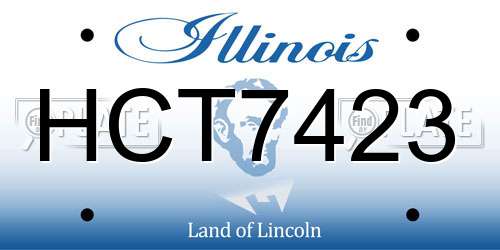 HCT7423 Illinois License Plate