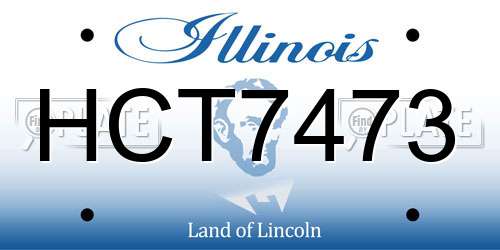 HCT7473 Illinois License Plate
