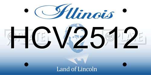 HCV2512 Illinois License Plate
