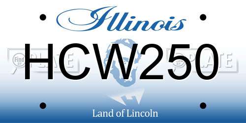 HCW250 Illinois License Plate