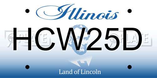 HCW25D Illinois License Plate