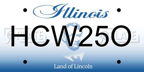 HCW25O Illinois License Plate