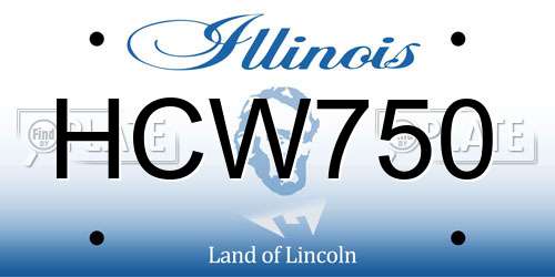 HCW750 Illinois License Plate