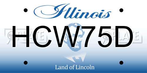 HCW75D Illinois License Plate