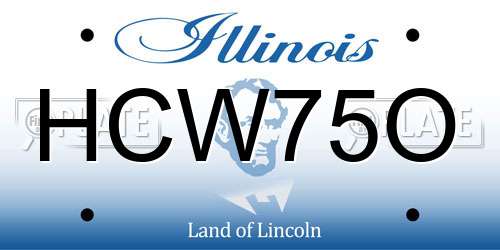 HCW75O Illinois License Plate