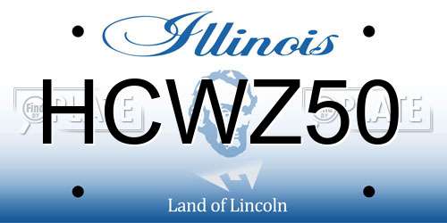 HCWZ50 Illinois License Plate