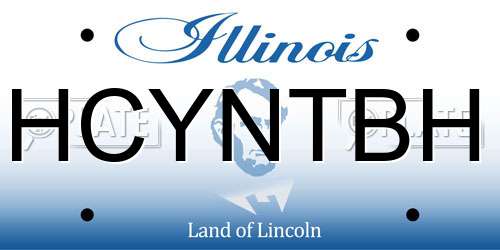 HCYNTBH Illinois License Plate