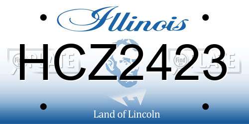 HCZ2423 Illinois License Plate