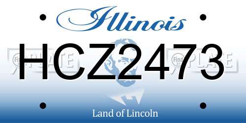 HCZ2473 Illinois License Plate