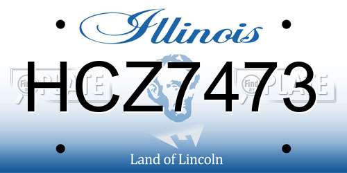 HCZ7473 Illinois License Plate