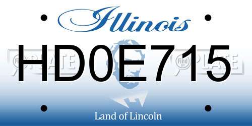 HD0E715 Illinois License Plate