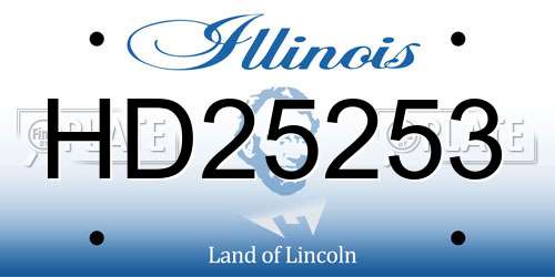HD25253 Illinois License Plate