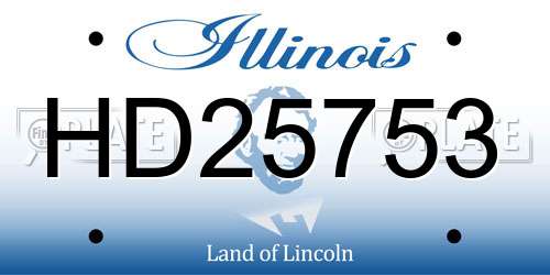HD25753 Illinois License Plate