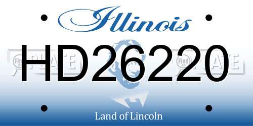 HD26220 Illinois License Plate