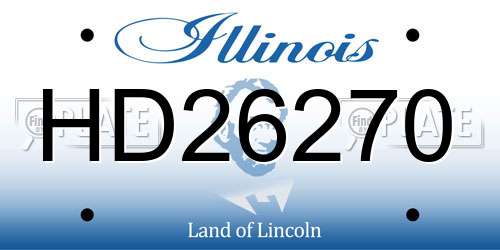 HD26270 Illinois License Plate