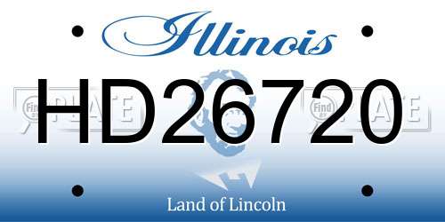 HD26720 Illinois License Plate