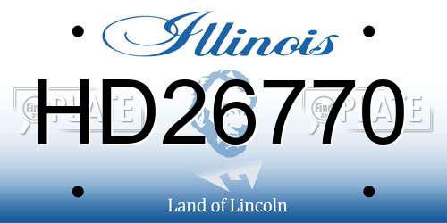 HD26770 Illinois License Plate