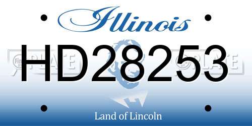HD28253 Illinois License Plate